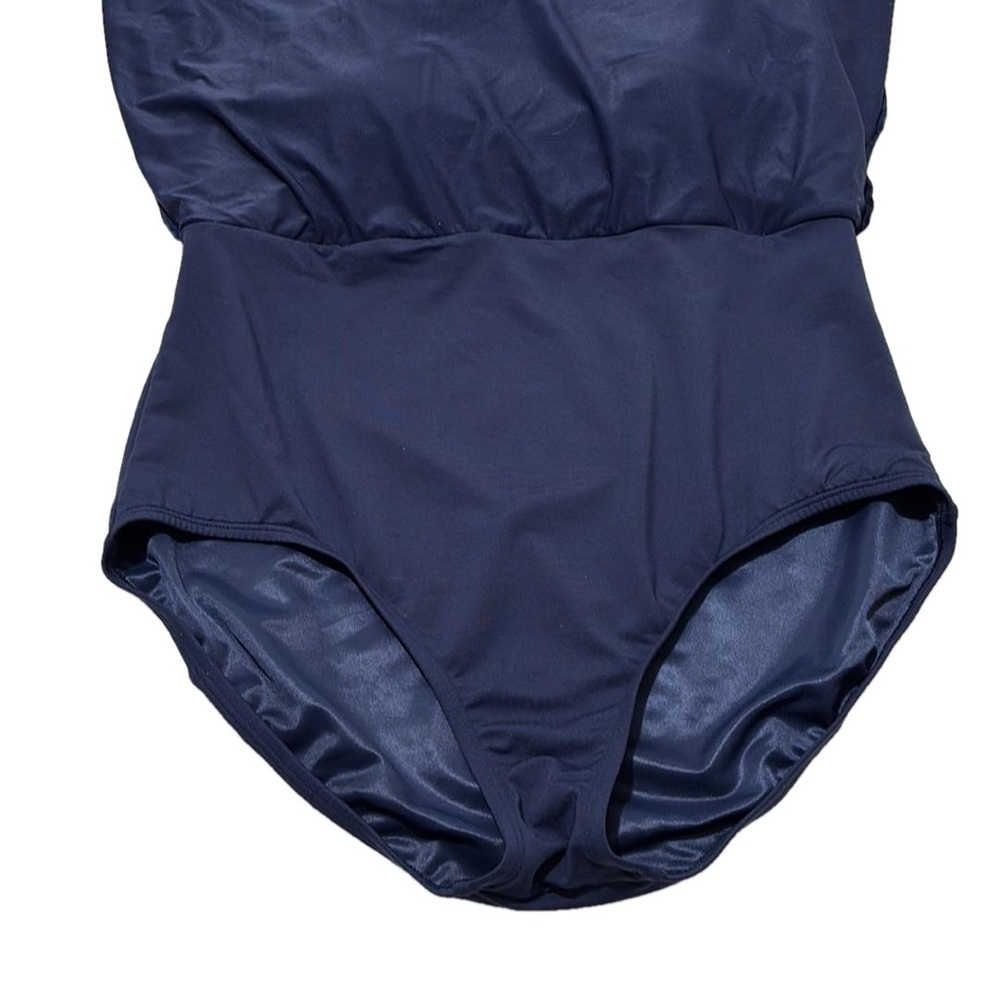 Land’s End Swim. Dress, Size 1X, Navy Blue - Picture 3 of 7